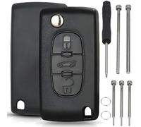 ZAMDOE CE0536 Guscio Chiave per Peugeot Partner per Citroen C2 C3 C4 C5 C6 Dispatch 2015 Berlingo per Toyota Proace Guscio Chiave Auto Accessori di Ricambio 3 Pulsanti con cacciavite