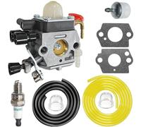ZAMDOE Kit Carburatore per Tagliasiepi Stihl HS81 HS81R HS81RC HS81T HS86 HS86R HS86T, Sostituisce C1Q-S225, 4237 120 0606, 4237 120 0618, con Guarnizione Candela Tubo Filtro Carburante