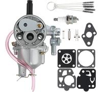 ZAMDOE Kit di revisione del carburatore TD33 da 30 mm, Galleggiante AY, per Kawasaki TD33 TD40 TD43 TD48 CG400 40CC 40-7 decespugliatore per 15001-2525, con Spazzola per la Pulizia delle Candele