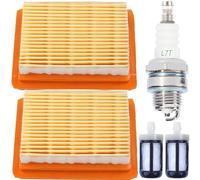 ZAMDOE Kit Filtro Aria per Stihl FS120 FS200 FS250 FS300 FS350 FS400 FS450 FS480 BT120C BT121 BT130 HT250 KM130 KM130R Decespugliatore con Filtro del Carburante Candela di Ricambio