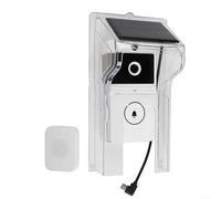 ZAMETTER Campanello senza fili WIFI con videocitofono ad energia solare, per esterni, resistente alle intemperie, con sistema audio bidirezionale, bianco (A)