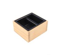 ZAMETTER Contenitore per caffè macinato 17 x 15 x 8 cm Espresso caffè macinato Knock Box in legno secchi per macinare caffè staccabile secchio in acciaio inossidabile bar cucina caffè bussare scatola