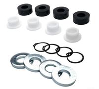 ZAMETTER Kit di messa a punto hardware per la regolazione dell'altezza della pedana da 16 pezzi per tosaerba Walker F123 7434-1 5727-1 5740-2 include boccole, anelli a scatto, boccole ammortizzatori e