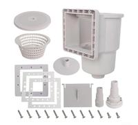 ZAMETTER Kit skimmer bianco fuori terra per piscina, filtrazione eccezionale e robusto, adatto a tutte le aperture standard per le pareti della piscina