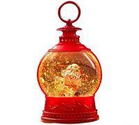 ZAMETTER Lanterna a LED per Capodanno cinese, luce notturna con motivo prosperità e funzione musicale, ornamento da scrivania per la casa, decorazione per feste, in plastica rossa, luce calda e