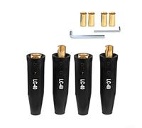 ZAMETTER LC-40 - Set di connettori per cavi di saldatura in ottone, resistente al calore e all'olio, capacità 350 A, adatto per saldatori MIG TIG da 1/0 a 2/0, 50-70 mm², per saldatori MIG TIG