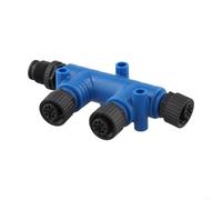 ZAMETTER Marine 5 Pin T Splitter Connettore Per NMEA 2000 Backbone Drop Cable IP67 Impermeabile Ottone 1 Maschio A 3 4 5 6 7 Femmina Per Garmin Simrad Sensore di Navigazione Nero (1 maschio a 3