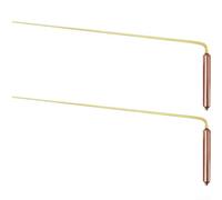 ZAMETTER Set di 2 canne da rabdomanziamento in rame da 33,4 cm, kit di rilevamento di risorse sotterranee, aste per divinazione a forma di L, aste per rabdomanzia, set di rivelatori di metalli per la