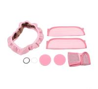 ZAMETTER Set di coprivolante viola con strass e coprivolante per cintura di sicurezza del cambio e sottobicchieri, accessori per interni auto, decorazione con diamanti (rosa)