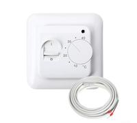 ZAMETTER Termostato elettrico per riscaldamento a pavimento, regolatore di temperatura meccanico bianco 16A con sensore a pavimento, interruttore di controllo della temperatura ambiente non