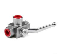 ZAMETTER Valvola a sfera idraulica industriale a 3 vie Valvola a sfera idraulica a L Design NPT1/2 Valvole di controllo del flusso di funzionamento manuale 7250PSI per sistemi a gas per acqua olio