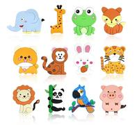 Zamety 12 Pz Calamite Bambini Animali, Magneti Bambini 3D per Giocare e Imparare, Simpatici Calamite Frigorifero Deco, Adatto a dai 1 anni in su Magneti Frigo Decorativi Regali