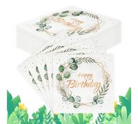 Zamety 60 Pezzi Tovaglioli Verde Salvia, 33 x 33 cm Tovaglioli Compleanno, Tovaglioli di Carta Colorati per Compleanni, Battesimo e Feste