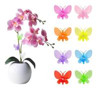 Zamety 90 clip per piante per orchidee, clip per piante a farfalla, clip per orchidee, clip per piante rampicanti, fiori, pomodori, 8 colori