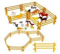 Zamety Animali Fattoria per Bambini Realistici, Puzzle Giocattoli Della Recinzione, un Set di 60 Recinzione Giocattolo e 12 Set Fattoria Animali Bambini, Applicare a 1 Anno in su Come Regali