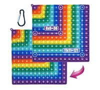 Zamety Pop It Fidget Toys, Popit Bubble Sensory, Poppit Moltiplicazione e Addizione, Giocattoli Educativi A Doppio Lato, Giocattoli Ansiogeni per Bambini Adulti, 20 x 20 cm