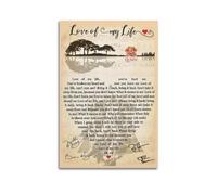 Zamm Poster artistico da parete con scritta "Love Of My Life" su tela, per soggiorno, camera da letto, casa, ufficio, palestra, 20 x 30 cm