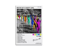 Zamm Poster da parete con album TV Girl Death of a Party Girl su tela, per soggiorno, camera da letto, casa, ufficio, palestra, 30 x 45 cm