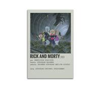 Zamm Poster su tela di Rick and Morty, decorazione artistica da parete per camera da letto, 30 x 45 cm, senza cornice
