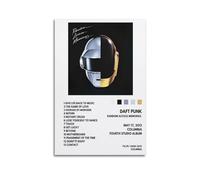 Zamou Poster su tela con scritta "RANDOM ACCESS MEMORIES", decorazione artistica da parete per soggiorno e camera da letto, 30 x 45 cm, senza cornice
