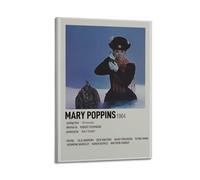 Zamou Poster su tela di Mary Poppins, decorazione artistica da parete per soggiorno e camera da letto, 20 x 30 cm, stile cornice