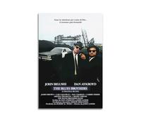 ZaMouss Poster su tela con film The Blues Brothers, decorazione artistica da parete per soggiorno e camera da letto, 30 x 45 cm, senza cornice