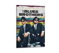ZaMouss Poster su tela del film The Blues Brothers, decorazione artistica da parete per soggiorno e camera da letto, 30 x 45 cm, stile cornice