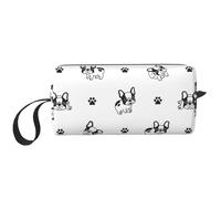 Zampa del bulldog francese, Borsa per il trucco Borsa per cosmetici Borsa da toilette da viaggio portatile Borsa per trucco Organizer
