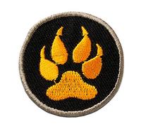 zampa del lupo artiglio - Toppe termoadesive Patch Toppa ricamate, misura: 3,6 x 3,6 cm