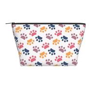 Zampa Modello Impronta Animale Su Un Bianco, Borsa da toilette Borsa per trucco Borsa per cosmetici Borsa da toilette da viaggio portatile