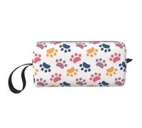 Zampa Modello Impronta Animale Su Un Bianco, Borsa per il trucco Borsa per cosmetici Borsa da toilette da viaggio portatile Borsa per trucco Organizer