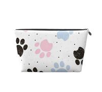 Zampe di cani colorati disegnati a mano, Borsa da toilette Borsa per trucco Borsa per cosmetici Borsa da toilette da viaggio portatile