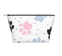 Zampe di cani colorati disegnati a mano, Borsa da toilette Borsa per trucco Borsa per cosmetici Borsa da toilette da viaggio portatile