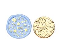 Zampe di gatto guardia guarnizione cera timbro ottone texture testa serie sigillante sveglia per biglietti d'invito scrapbooking decorazioni ottone gatti testa sigillatura cera texture serie cera Seal