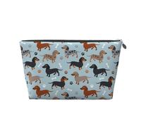 Zampe e ossa del bassotto blu, Borsa da toilette Borsa per trucco Borsa per cosmetici Borsa da toilette da viaggio portatile