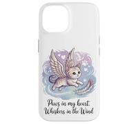 Zampe nel mio cuore, baffi nel vento (gatto defunto) Custodia per iPhone 14