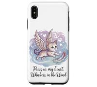 Zampe nel mio cuore, baffi nel vento (gatto defunto) Custodia per iPhone XS Max