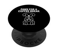 Zampe per un appassionato di birra canina pausa caffè PopSockets PopGrip Adesivo