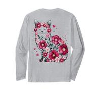 Zampe Purr Meow Gattino Gatto Neko-Chan Fiore Autunno Autunno Maglia a Manica