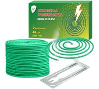 Zampironi Zanzare Esterno Interno - Citronella Zanzare, Spirali Antizanzare, Incensi Anti Zanzare, Antizanzare Giardino, Incenso Bastoncini Naturali 48 Spirale Antizanzare (24x2) con 2 Supporti