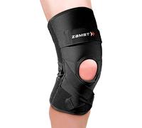 Zamst ZK-Protect Knee - Ginocchiera per Stabilizzazione legamenti anteriore LCA, laterale LCL e mediale LCM, sostegno articolazione, menisco e rotula - Basket, Sci, Volley, Calcio e altri sport (S)