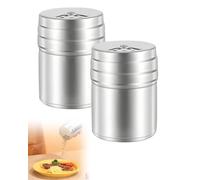 ZAMXHUG 2 pezzi Agitatore per Zucchero a Velo con Coperchio, Spargi Zucchero a Velo e Cacao, Agitatore per Cappuccino, Spargi Cacao in Polvere, agitatore per Farina in Acciaio inox per Caffè, Spezie