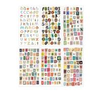 ZAMXHUG adesivi lettere 300 pezzi, adesivi autoadesivi Accessori estetici per scrapbook, lettere adesive, set di adesivi per lettere, adesivi per scrapbook lettere da attaccare, carta scrapbook