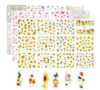 ZAMXHUG Adesivi Unghie - 36 Fogli 3D Fiori Adesivi Unghie Nail Art Stickers Unghie Autoadesivi 5D Decorazioni Unghie Nail Art Disegni,Sticker Unghie,Adesivi Unghie Nail Art