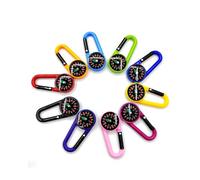 ZAMXHUG Bussola - 10 PCS Moschettoni per Bussola da Arrampicata Piccola Bussola Portachiavi Bussola di Sopravvivenza Bussola Tascabile da Trekking per Bambini Bomboniera da Campeggio Allaperto per