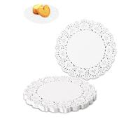 ZAMXHUG Centrini USA e Getta in Pizzo Bianc - 100pcs Centrini di Carta Rotondo da 6,5 Pollici Carta,Centrini monouso,per stuoia per Torte per Matrimoni, Compleanni, Dessert, Articoli per la tavola