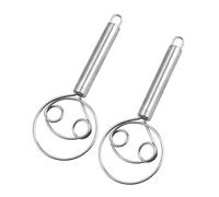 ZAMXHUG Frusta per Pasta - 2 PCS Frusta per Impasto,Frusta per Pane in Acciaio Inossidabile Premium,Frusta per Uova con Manico frullatore Filo in Acciaio Inox per la Produzione di Pane