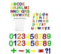 ZAMXHUG lettere magnetiche bambini educative - lettere magnetiche per bambini, 79 pezzi set completo con numeri simboli maiuscole minuscole in EVA colorato per lavagna magnetica frigo