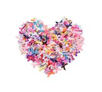 ZAMXHUG Multicolori Mini Fiocchi - 100 PCS Fiocchi di Nastro di Raso,Fiocco di Nastro da 2.5 cm per Artigianato, Cucito, Decorazione di Regali, Larghezza di Banda 10 mm, Raso a Doppia Faccia