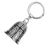 ZAMXHUG Portachiavi Guardian Bell Portafortuna Moto - Campanella Moto Nero Oleoso, Campanello da Motociclista, Protezione Gremlin, Accessorio per Moto, Biciclette, Auto Elettriche